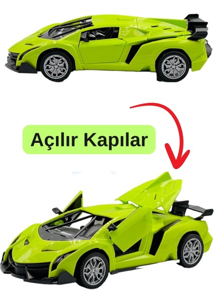 Uzaktan Kumandalı Full Fonksiyon Şarjlı Işıklı Kapısı Açılan Lamborghini Spor Araba 24CM fiyatları