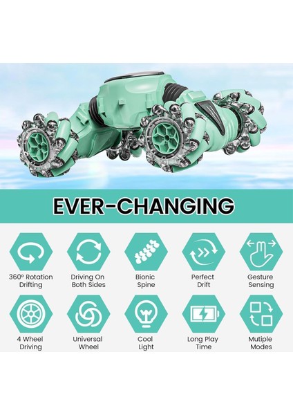 Şarjlı El Sensörlü Akrobat Araba 25CM - Bilekten Kontrollü Uzaktan Kumandalı Full Fonksiyon Araba indirimleri