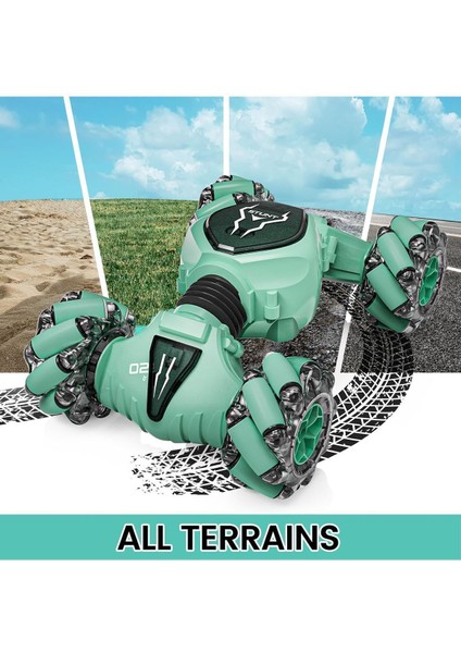 Şarjlı El Sensörlü Akrobat Araba 25CM - Bilekten Kontrollü Uzaktan Kumandalı Full Fonksiyon Araba