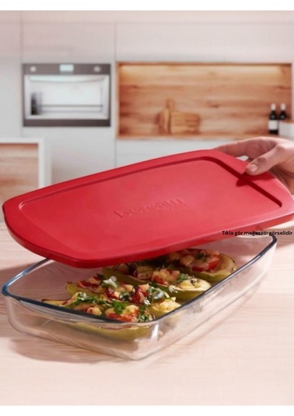 Büyük Borcam Fırın Tepsi Cam Kek Kalıbı Borcam Yemek Tepsisi Büyük Boy Kapaklı Dikdörtgen Tepsi modelleri