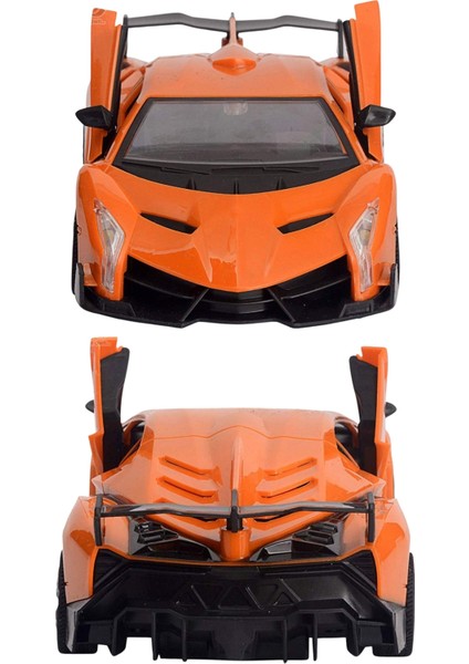 Uzaktan Kumandalı Full Fonksiyon Kapıları Açılabilir Işıklı Spor Araba 19 cm fiyatları