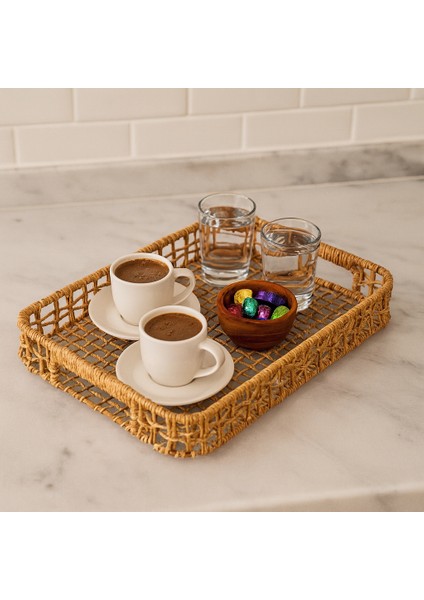 2'li Hasır Örme Tepsi fiyatları