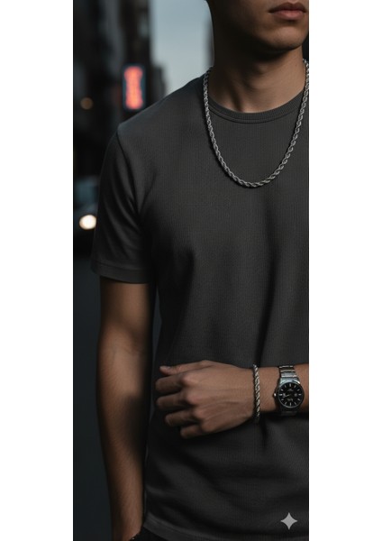 Burgu Zincir Kolye ve Bileklik Paslanmaz Çelik Erkek