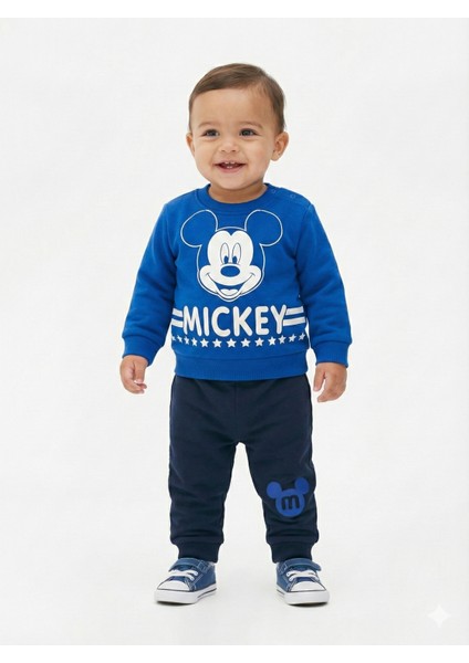 Mickey Mouse Desenli Zıbınlı 3 Parça Erkek Bebek Takım 3-6 Ay fiyatları