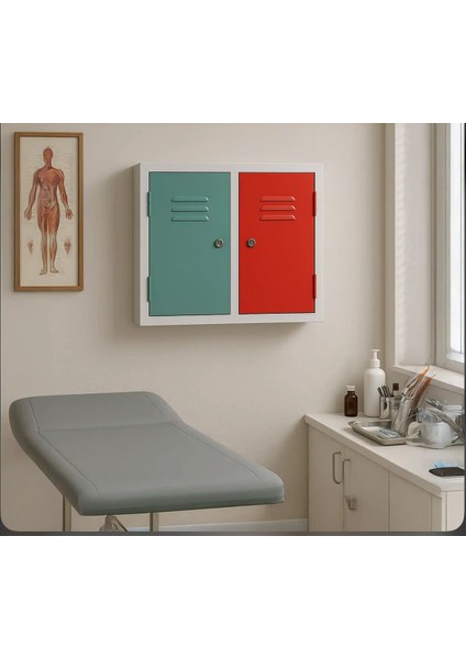 Narkotik Dolabı 50X70X20 cm Toksin Dolabı Kırmızı Yeşil Dolap Yönetmeliğine Uygun fiyatları