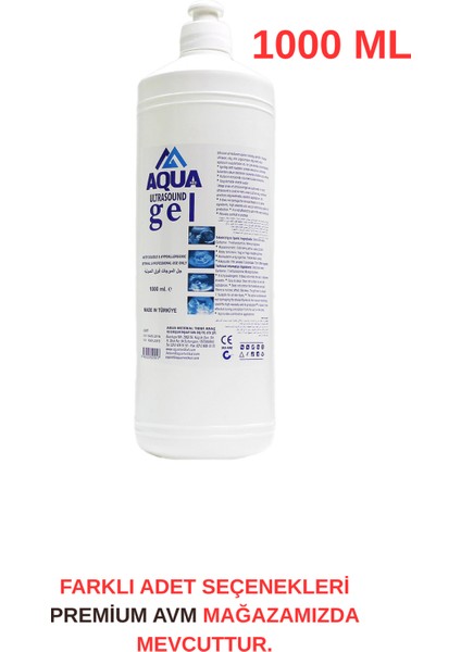 Aqua 1000 ml Ultrason Ekg ve Epilasyon Jeli | Cilt Dostu, Kokusuz, Hipoalerjenik