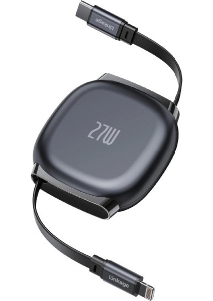 Lkcb-62 Pd 27W 3A, 1metre Usb-C’den Lightning’e Geri Çekilebilir Şarj Kablosu