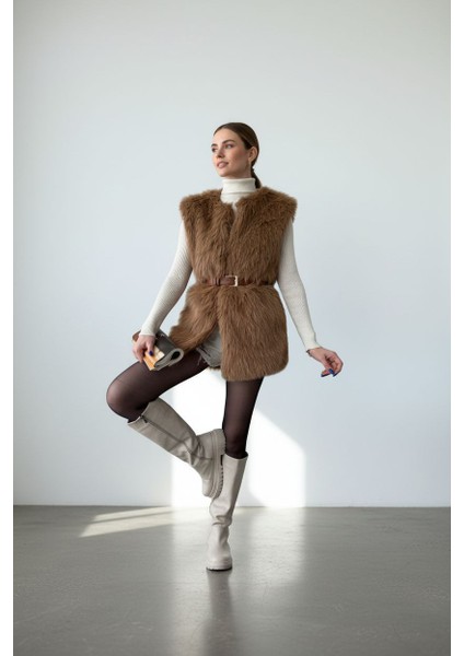 Suni Kürk Kürklü Kolsuz Yelek fiyatları