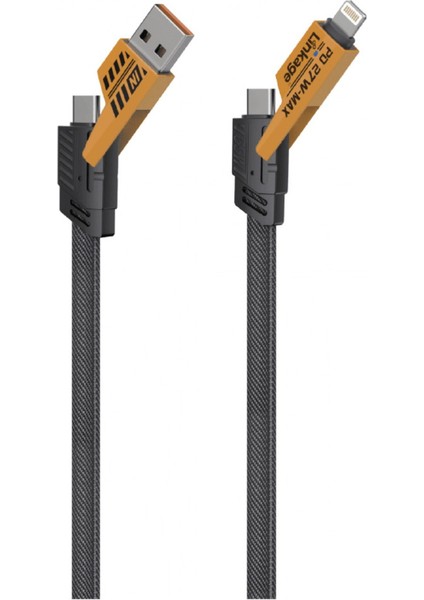 Lkcb-66 Pd 65W 3A Hızlı Şarj 4’ü 1 Arada Çok Fonksiyonlu Hızlı Şarj Kablosu