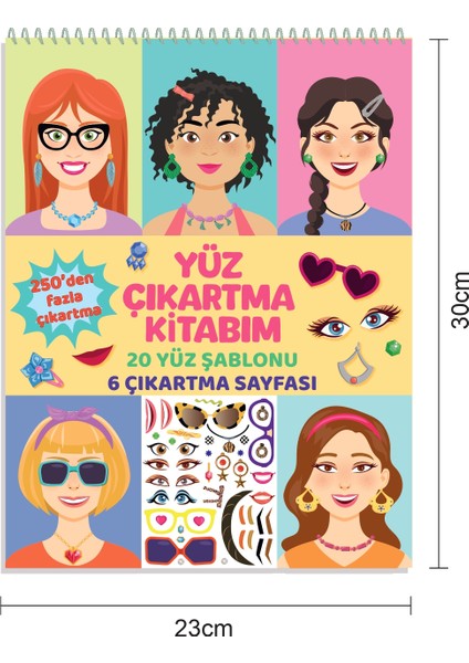 Makyaj & Yüz Tasarım Sticker Kitabı – 20 Sayfa Figür + 6 sayfa sticker indirimleri