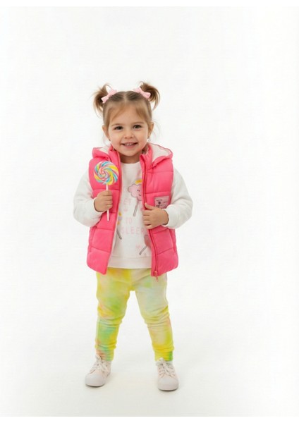 Şişme Yelekli Kız Çocuk Takım 3-6 / 9-12 / 12-18 Ay