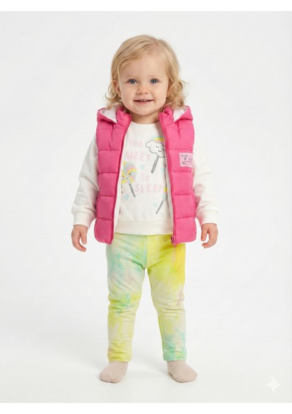 Şişme Yelekli Kız Çocuk Takım 3-6 / 9-12 / 12-18 Ay fiyatları