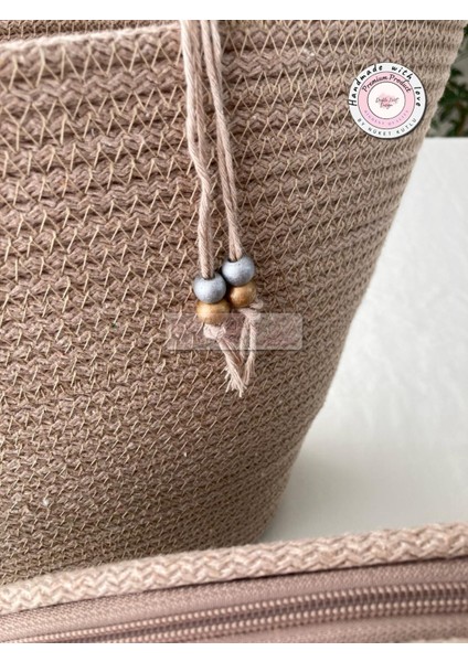 Bailey 2li Takım Plaj Çantası , El Çantası Clutch, Totebag, Kadın Çanta, Yazlık, Hediyelik, hasır Jüt Tress indirimleri