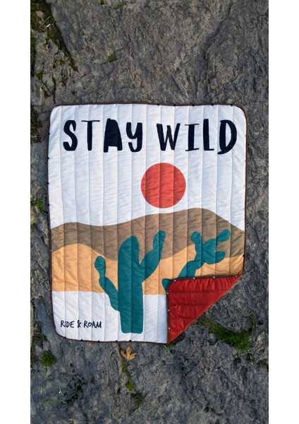 Stay Wild Blanket - Kamp/seyahat/piknik/macera Battaniyesi