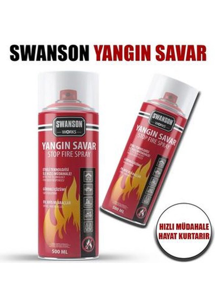 Works Yangın Savar Sprey 500 ml – Portatif,hızlı,etkili,taşınabilir Yangın Söndürücü Köpük fırsatları