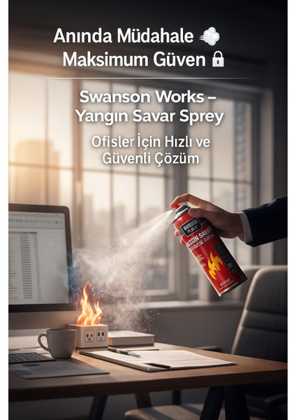 Works Yangın Savar Sprey 500 ml – Portatif,hızlı,etkili,taşınabilir Yangın Söndürücü Köpük indirimleri