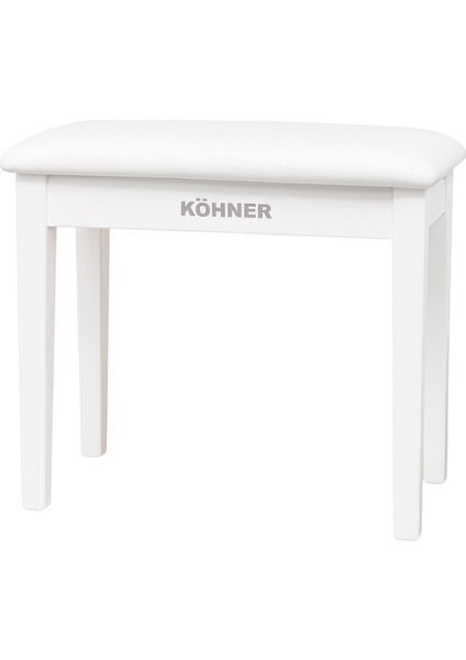 Ahşap Ayaklı Kaliteli Piyano Taburesi (Beyaz) fiyatları