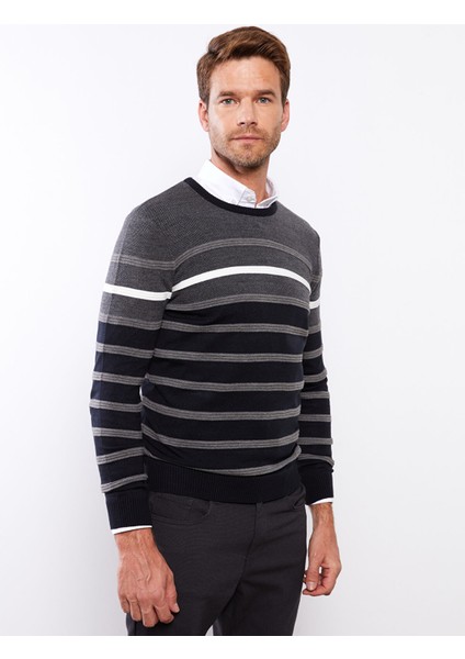 Yeni Sezon Bisiklet Yaka Uzun Kollu Çizgili Erkek Triko Kazak fiyatları