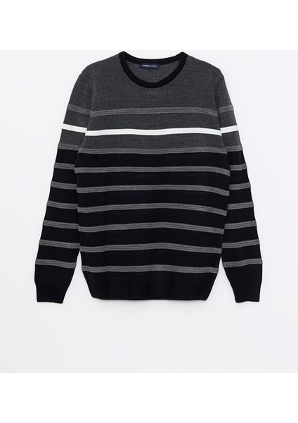 Yeni Sezon Bisiklet Yaka Uzun Kollu Çizgili Erkek Triko Kazak indirimleri