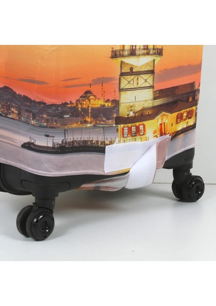 Kumaş Valiz Kılıfı ve Bavul Kılıfı (34-Kiz Kulesi) fiyatları