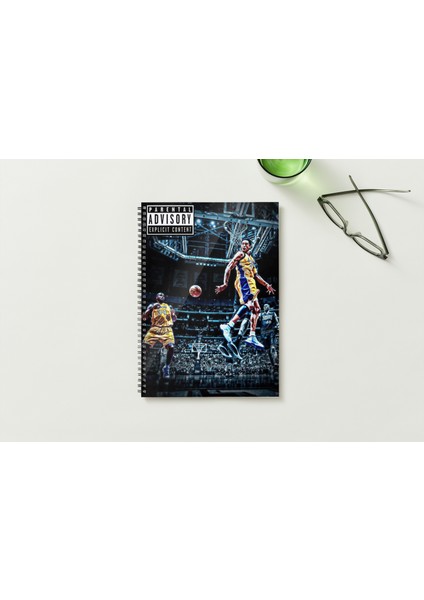 Basketball A5 Metal Spiralli Çizgisiz Sert Kapak Basketball Defter