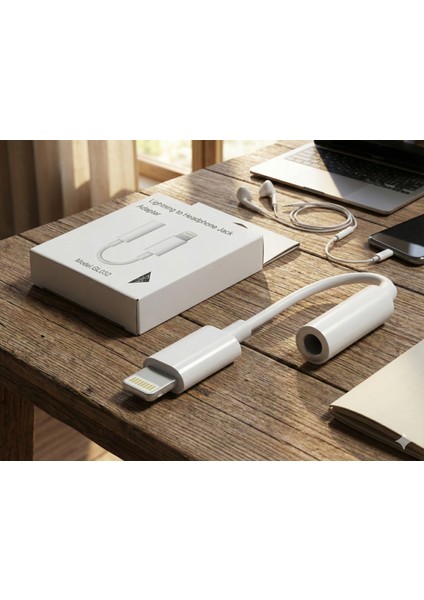 Iphone 14-13-12-11-13PROMAX Uyumlu Lightning Telefon Kulaklık Çevirici Aux Dönüştürücü Aparat 1 Adet