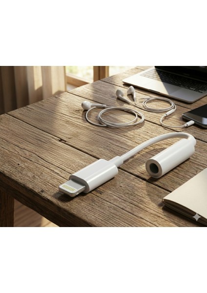 Iphone 14-13-12-11-13PROMAX Uyumlu Lightning Telefon Kulaklık Çevirici Aux Dönüştürücü Aparat 1 Adet modelleri