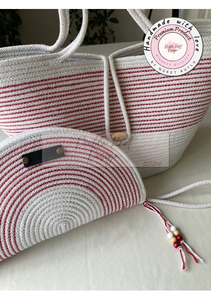 Bailey 2li Takım Plaj Çantası , El Çantası Clutch, Totebag, Kadın Çanta, Yazlık, Hediyelik, hasır Jüt Tress modelleri