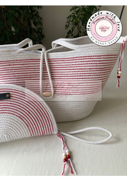 Bailey 2li Takım Plaj Çantası , El Çantası Clutch, Totebag, Kadın Çanta, Yazlık, Hediyelik, hasır Jüt Tress fırsatları