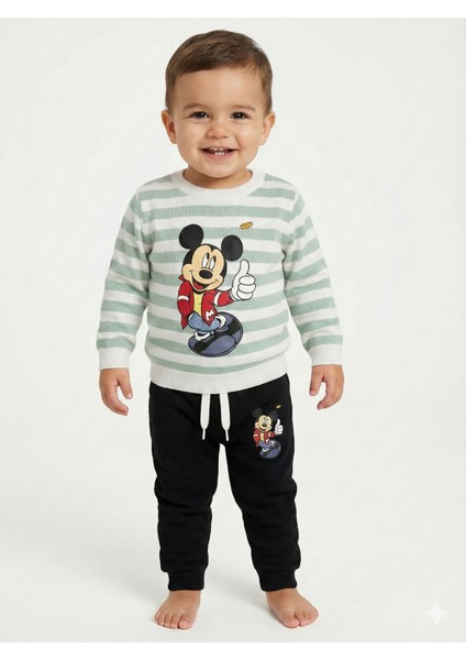 Mickey Mouse Desenli Triko Takım 1-4 Yaş