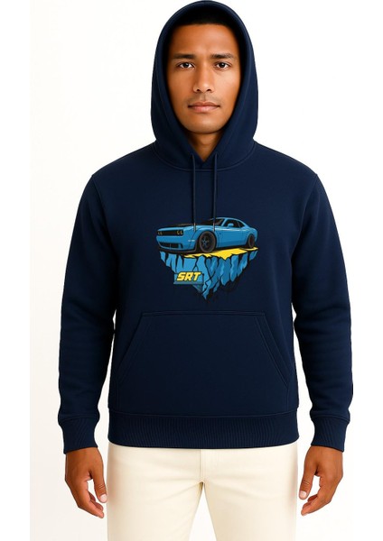 Kapüşonlu Dodge Srt Göğüs Baskılı Unisex Sweatshirt