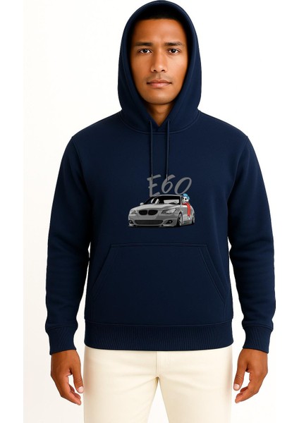 Kapüşonlu Bmw E60 M5 Rider Göğüs Baskılı Unisex Sweatshirt