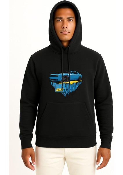 Kapüşonlu Dodge Srt Göğüs Baskılı Unisex Sweatshirt