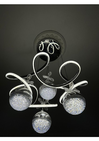 Hoba Dron Model 4toplu 3 Renk Anatardan Salon Oturmaodası Modern Ledli Avıze