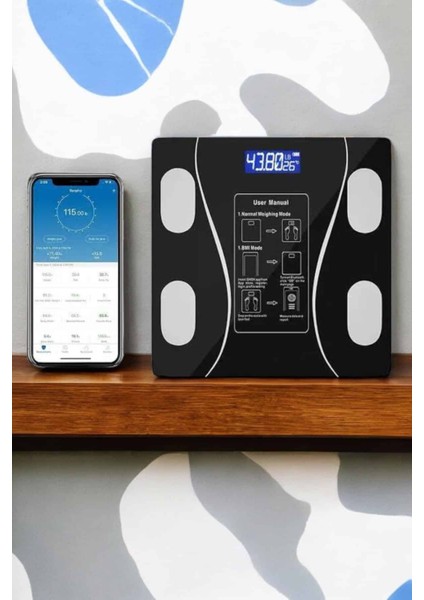 Tartı Baskül Dijital Elektronik Tartı Vücut Analiz Wifi Akıllı Yağ Ölçer - NJ001P-4IKGA6 fırsatları
