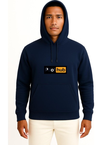 Kapüşonlu Pilothub - Pilot Göğüs Baskılı Unisex Sweatshirt