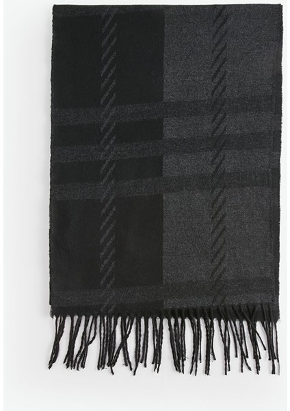 Yeni Sezon Püskül Detaylı Desenli Erkek Atkı fırsatları