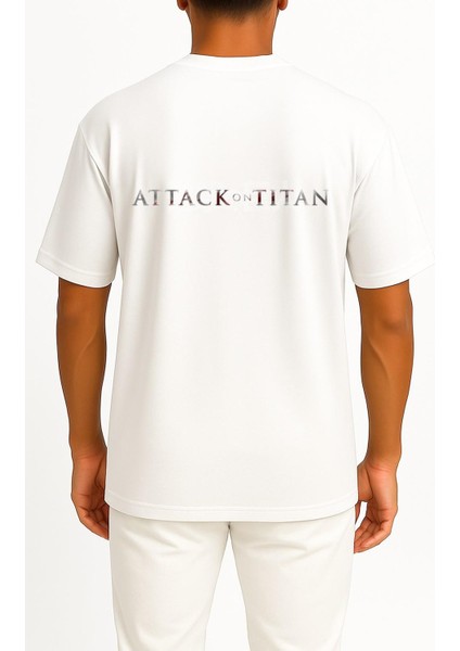 Oversize Wings Of Freedom Attack On Titan Cep ve Sırt Tasarımlı Unisex T-Shirt fiyatları