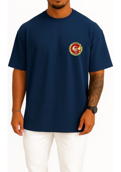 Oversize Tcg Gökçeada F494 Cep Tasarımlı Unisex T-Shirt