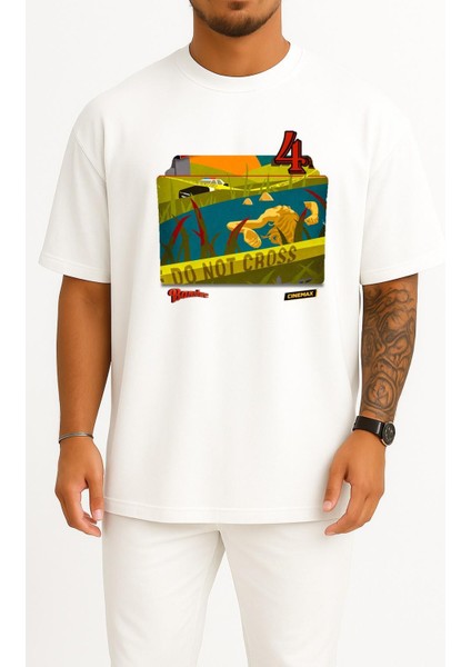 Oversize Banshee Series And Season Folder Icons, Banshee S04 Yabancı Göğüs Tasarımlı Unisex T-Shirt