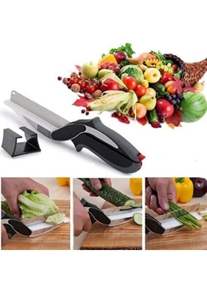 Pratik Meyve ve Sebze Kesme Makası Kendinden Doğrama Tahtalı fiyatları