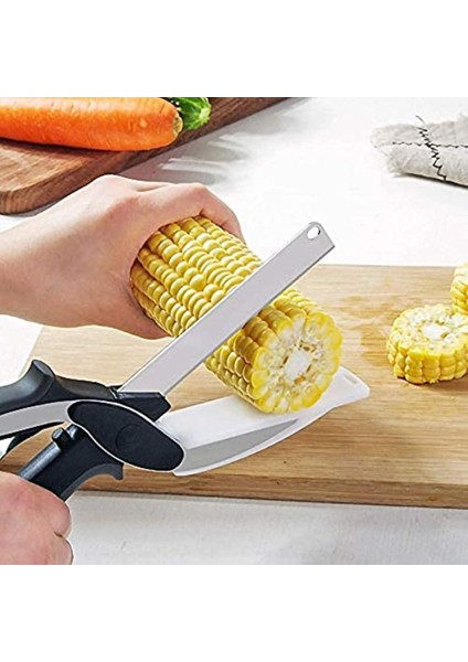 Pratik Meyve ve Sebze Kesme Makası Kendinden Doğrama Tahtalı modelleri