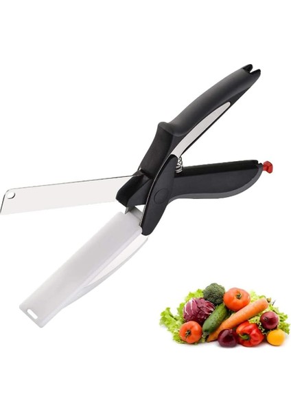 Pratik Meyve ve Sebze Kesme Makası Kendinden Doğrama Tahtalı fırsatları