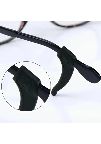 Gözlük Askısı Çelik Silikon Kaymaz Ayarlanabilir 1 Çift Gözlük Kulak Arkası Tutucu, 1 Adet Mikrofiber Bez fiyatları