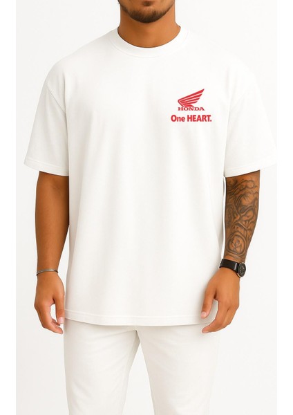 Oversize Honda Motor Company Honda Logo Honda N-One Cep Tasarımlı Unisex T-Shirt