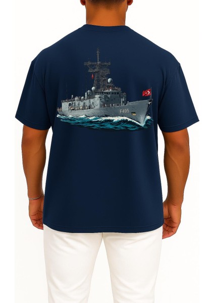 Oversize Tcg Gediz Seyir Temalı Cep ve Sırt Tasarımlı Unisex T-Shirt fiyatları