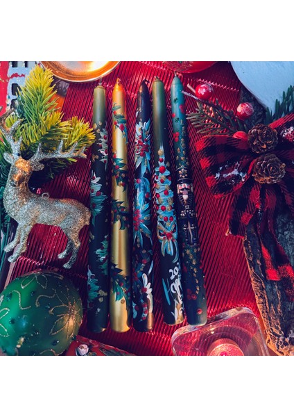 Yeni Yıl Çam ve Kurşun Asker Mum Seti