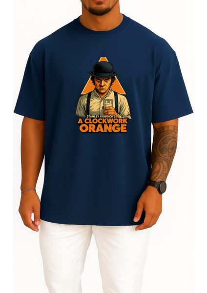 Oversize A Clockwork Orange Göğüs Tasarımlı Unisex T-Shirt