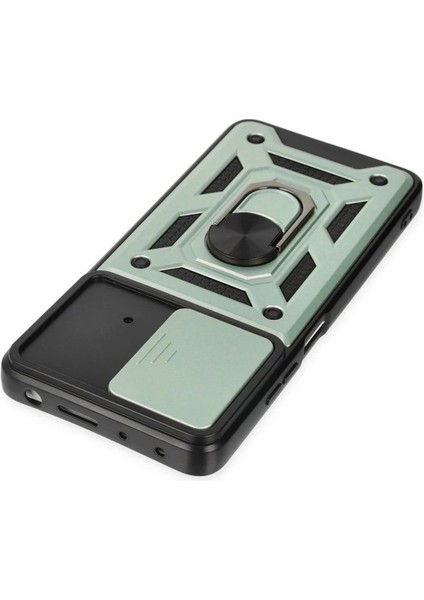 Xiaomi Poco X4 Pro 5g Kılıf Pars Lens Yüzüklü Silikon - Yeşil indirimleri