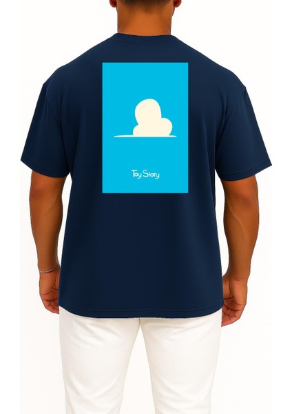 Oversize Toy Story Blue Background Göğüs ve Sırt Tasarımlı Unisex T-Shirt fiyatları
